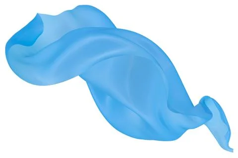 Abstract background of blue wavy silk or satin. 3d rendering image. Stock Illustration