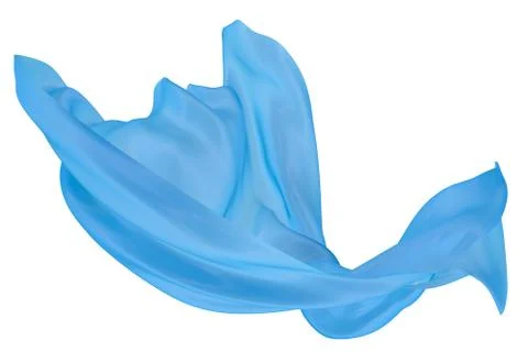 Abstract background of blue wavy silk or satin. 3d rendering image. Stock Illustration