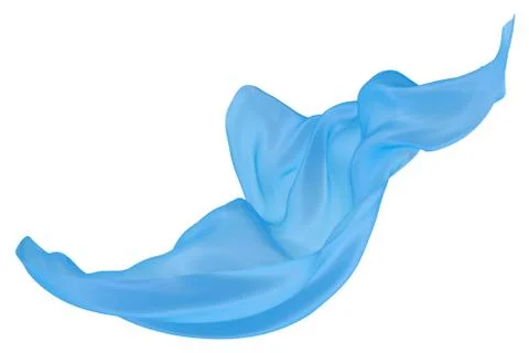 Abstract background of blue wavy silk or satin. 3d rendering image. Illustrazione stock