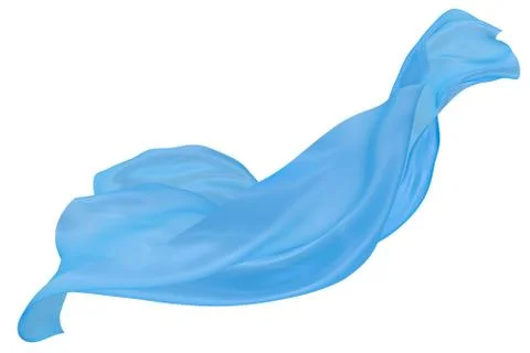 Abstract background of blue wavy silk or satin. 3d rendering image. Stock Illustration