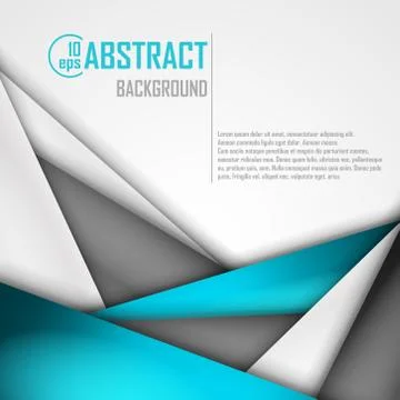 Abstract background of blue, white and black origami paper. Vector illustration Illustrazione stock