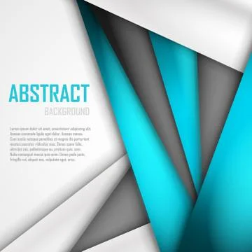 Abstract background of blue, white and black origami paper. Vector illustration Stock Illustration
