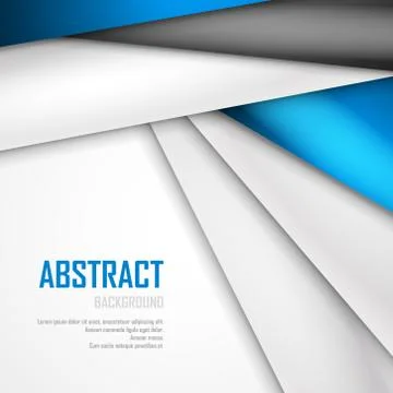 Abstract background of blue, white and black origami paper. Vector illustration Stock Illustration