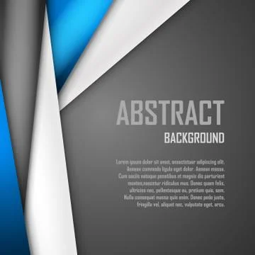 Abstract background of blue, white and black origami paper. Vector illustration Stock Illustration
