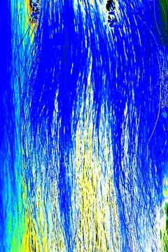 Abstract background with blue, yellow, orange and purple colors, horsehair,.. Stock Illustration