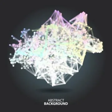 Abstract background with blur dots and lines on theme digital te Stock Illustration