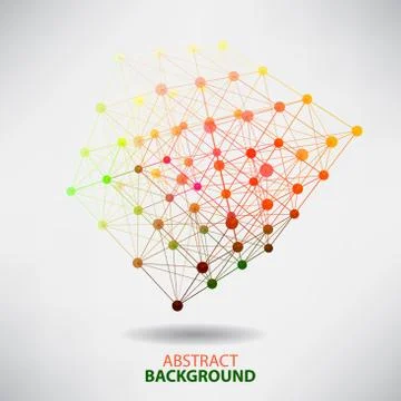 Abstract background with blur dots and lines on theme digital te Stock Illustration