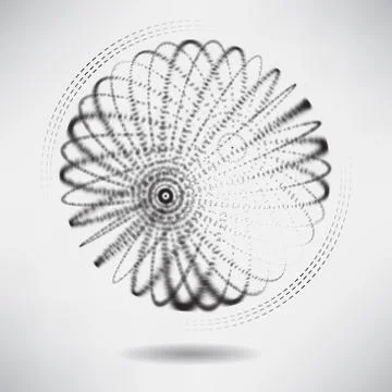 Abstract background with blur dots and lines on theme digital te Illustrazione stock