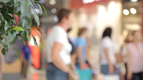 Abstract background blur people rushing to the mall for shopping Stock Footage 112551934