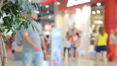 Abstract background blur people rushing to the mall for shopping Stock Footage 112551946