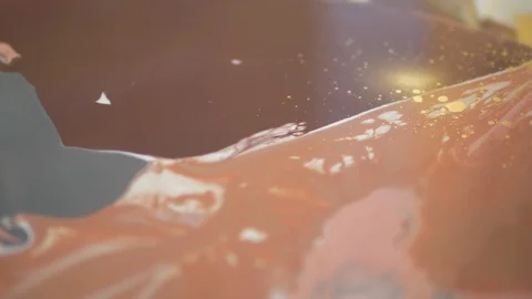 Abstract background, blur. Workshop of liquid acrylics. Fluid art. fill with Stock Footage 114313801