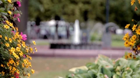 Abstract background with blurred fontain 2 Stock Footage 66112420