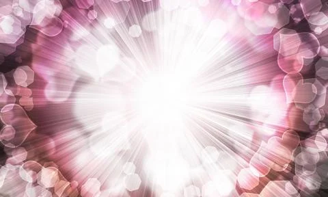 Abstract background of blurred lights in the shape of the heart Stock Photos