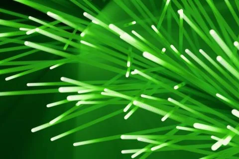 Abstract background with blurred magic neon green lines. 3d rendering Stock Illustration
