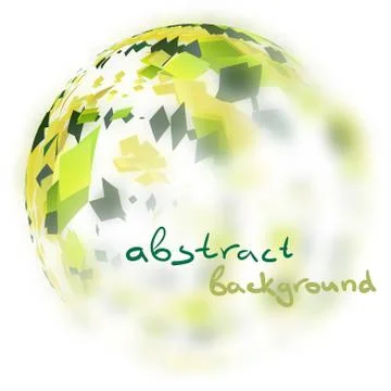 Abstract background with blurred semi sphere of triangles with s Illustrazione stock