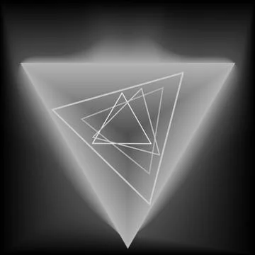 Abstract background with a blurred triangle and a circle triangles logo Stock Illustration