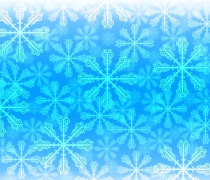 Abstract background with bokeh. Bright   snowflake Stock Illustration