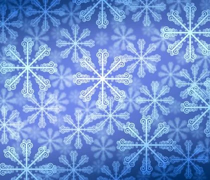 Abstract background with bokeh. Bright snowflake Stock Illustration