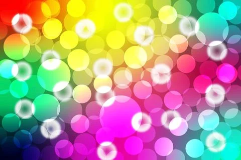 Abstract background with bokeh effect and rainbow colors Illustrazione stock
