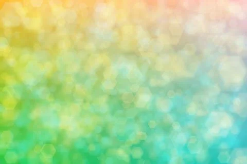 Abstract background with bokeh spots on gradient from cyan to yellow color nt Stock Illustration