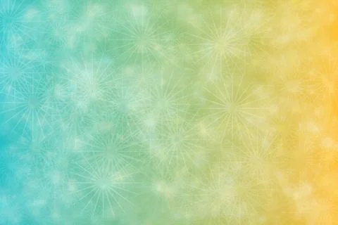 Abstract background with bokeh spots on gradient from cyan to yellow color nt Stock Illustration