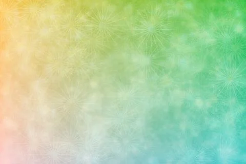 Abstract background with bokeh spots on gradient from cyan to yellow color nt Stock Illustration