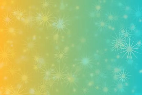 Abstract background with bokeh spots on gradient from cyan to yellow color nt Stock Illustration