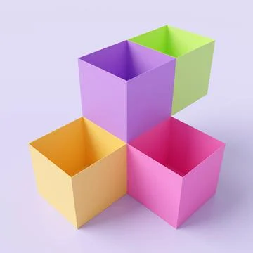 Abstract background of box shape. 3D rendering. Stock Illustration