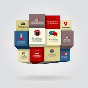Abstract background with boxes. Vector 스톡 일러스트
