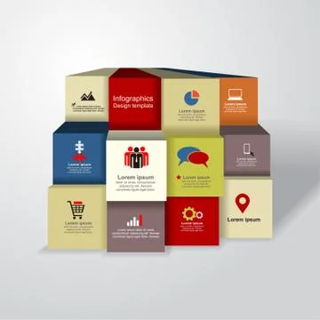 Abstract background with boxes. Vector Stock Illustration