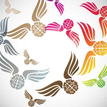 Abstract background: brain Stock Illustration