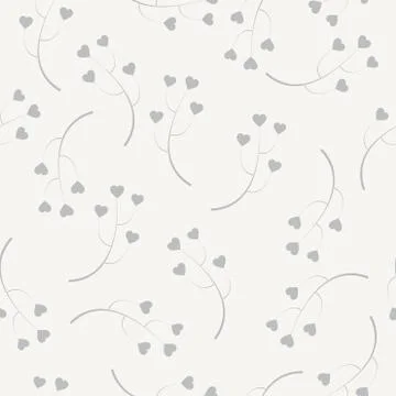 Abstract background of the branches with hearts. Ilustração Stock