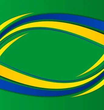 Abstract background in brazil flag concept Stock Illustration