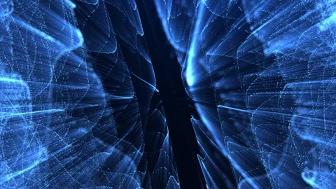 Abstract background of bright beams of light, moving technological lines Stock Footage 317811359