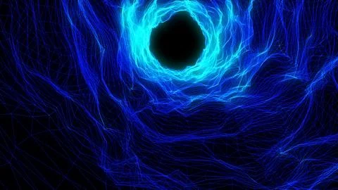 Abstract background with bright beautiful blue glowing energy magic waves a.. Stock Illustration