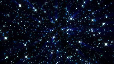 Abstract background of bright blue glowing shiny bright dots of stars and b.. イラスト素材