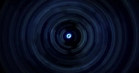 Abstract background of bright blue glowing energy magic radial circles of s.. Photos