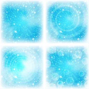 Abstract background, bright blue, set Stock Illustration
