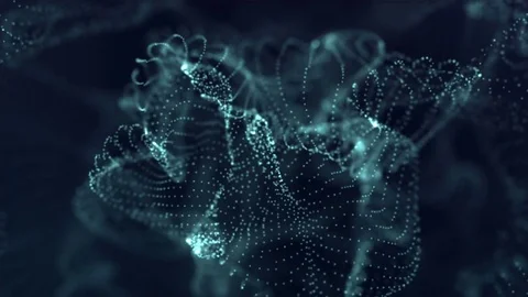 Abstract background with bright bokeh, circles. Wave in the sea . Loop Stock Footage 73569400