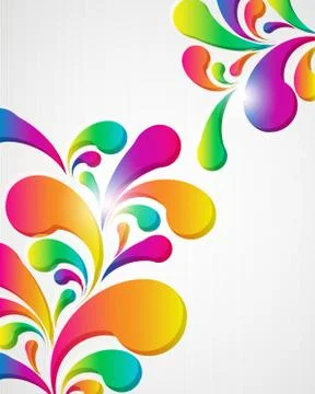 Abstract background with bright circles and teardrop-shaped arches. Stock Illustration