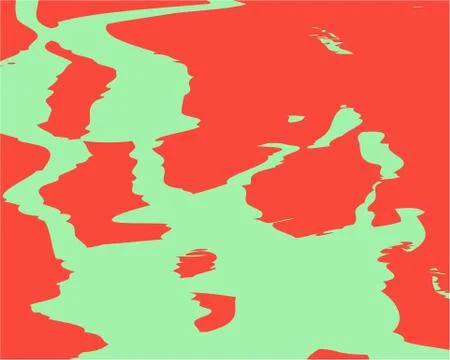 Abstract background bright colored green orange blots Stock Illustration