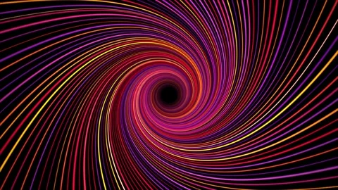 Abstract background with bright colorful vortex tunnel Stock Footage 280136070