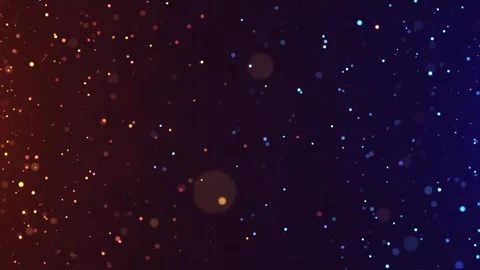 Abstract background of bright glitter particles. Orange and blue dots Stock Footage 289215158