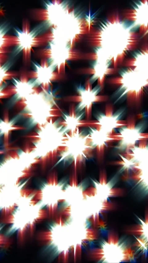 Abstract background with bright glowing light flares moving across a dark black Stock Footage 347692416