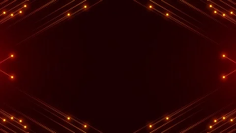 Abstract background of bright glowing orange particles. Flow of particles Stock Footage 261980718