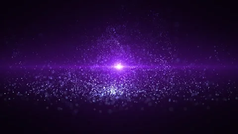 Abstract background of bright glowing purple particles. Animation of magic Stock Footage 285746724