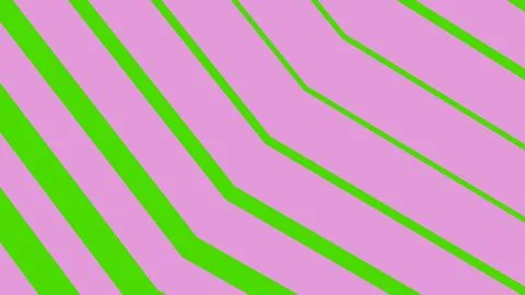 Abstract background with bright green stripes on pink Stock Illustration
