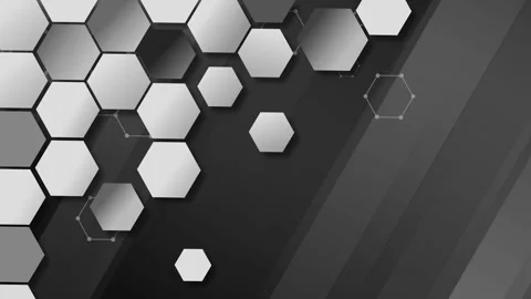 Abstract background with bright hexagonal pattern and diagonal stripes anim.. 스톡 동영상 334742787
