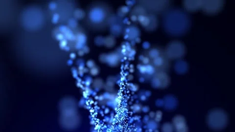 Abstract background of bright light particles, technological points in motion Stock Footage 296603407