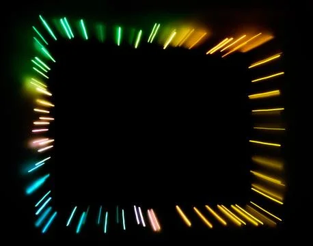 An abstract background of bright lines in a rectangle made using ICM techniques Stock Photos